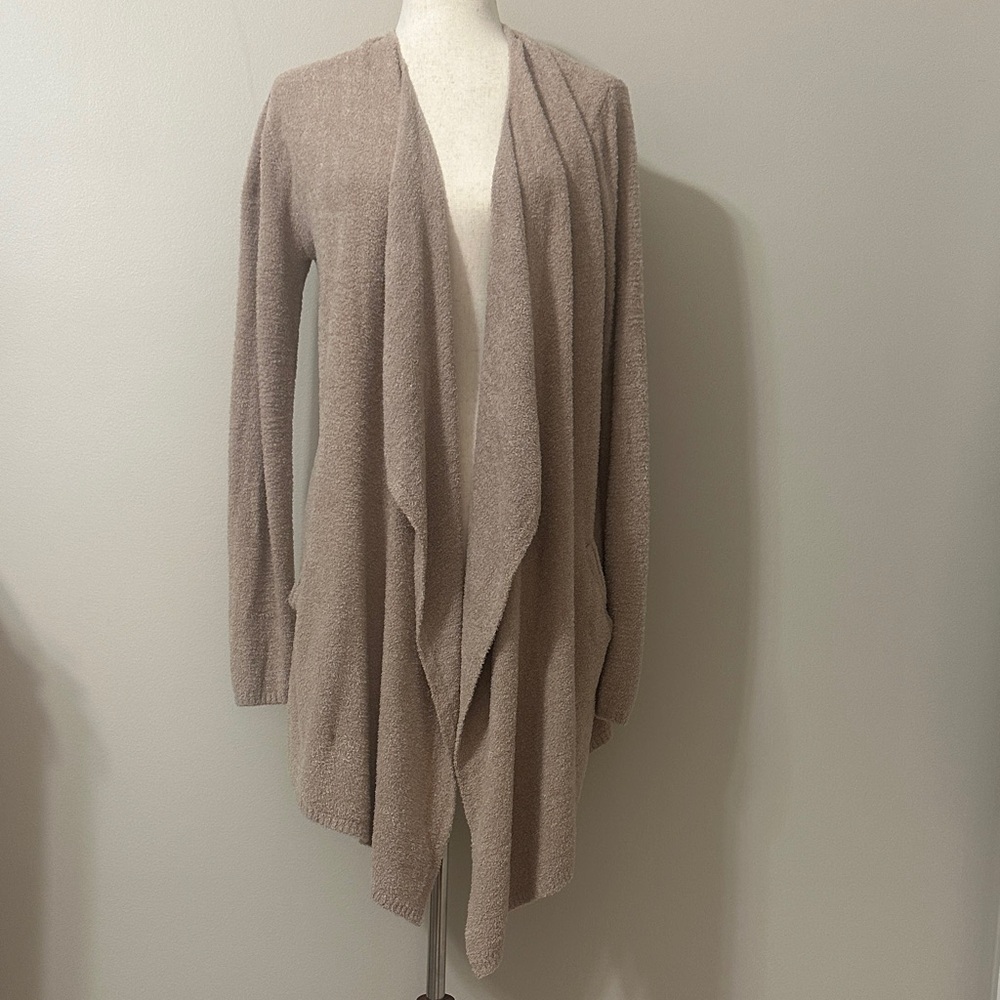 Barefoot Dreams Women’s Regular CozyChic Lite Knit Wrap Cardigan Size S/M Tan